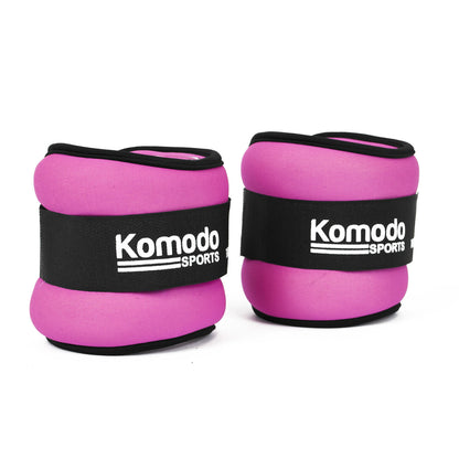 Pink Neoprene Ankle and Wrist Weights for Running and Fitness Training