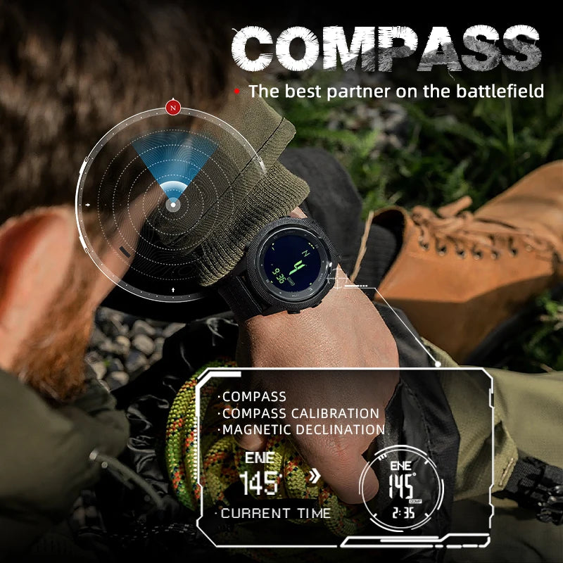 APACHE-46 Digital Watch For Outdoor Sports, Running, Swimming,  Altimeter Barometer Compass WR50M