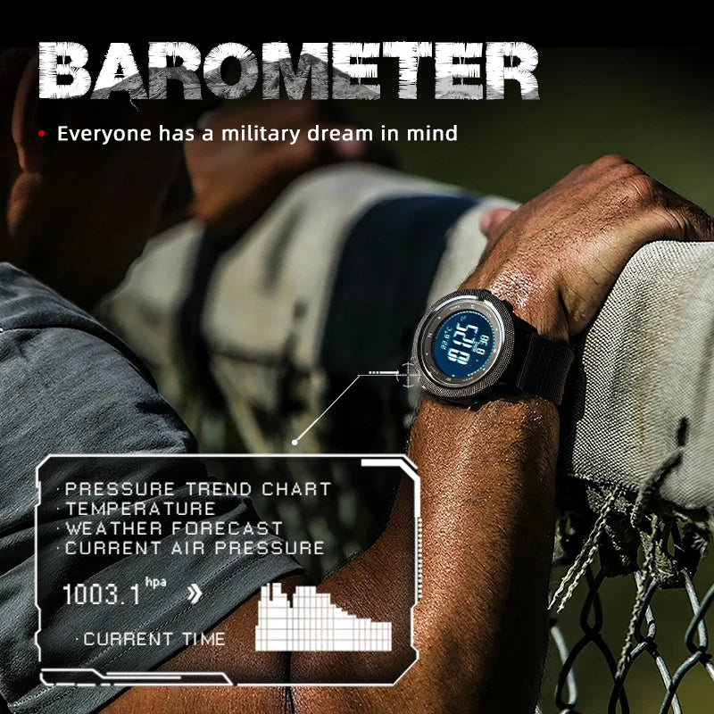 APACHE-46 Digital Watch For Outdoor Sports, Running, Swimming,  Altimeter Barometer Compass WR50M