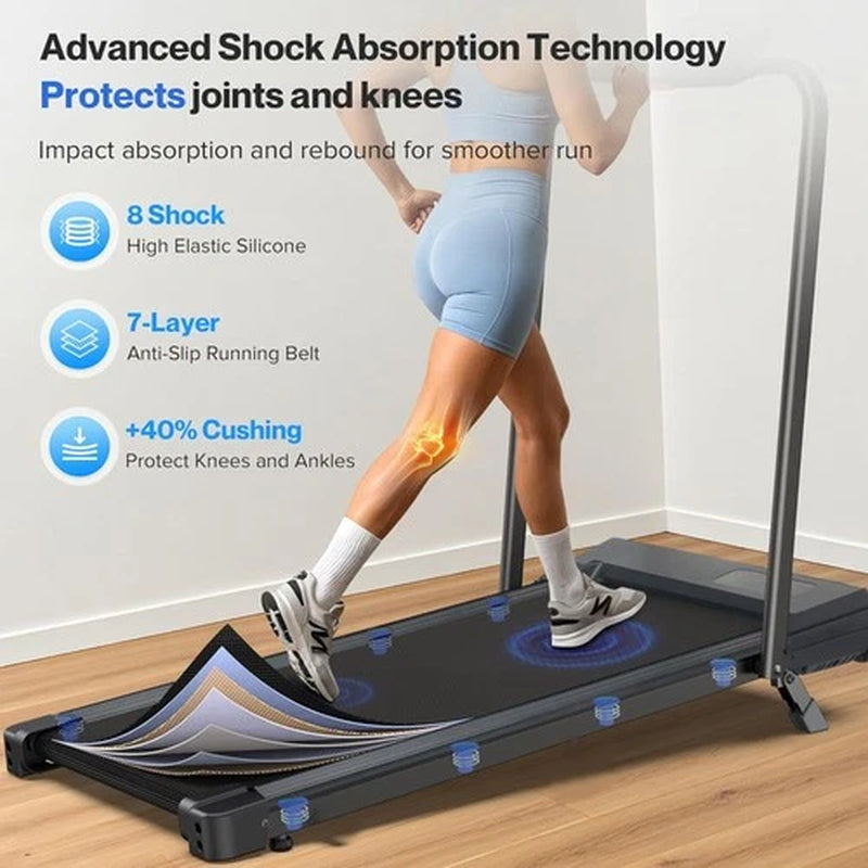 Under Desk Treadmill Walking Pad with Holder - 8KM/H Running Machine
