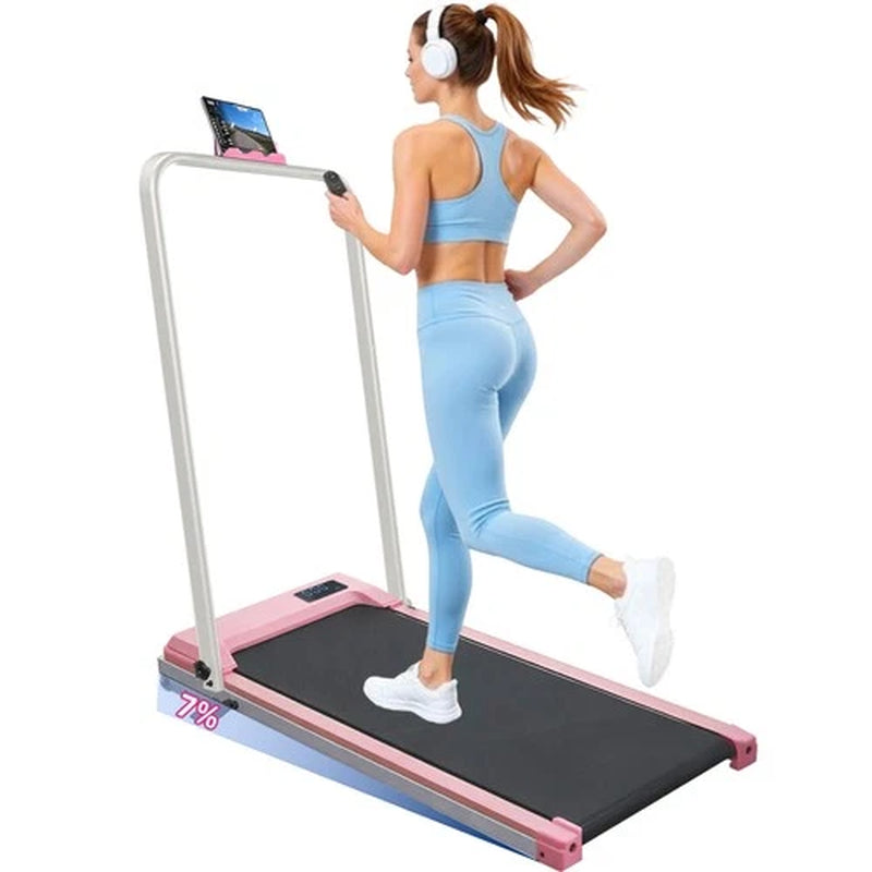 Under Desk Treadmill Walking Pad with Holder - 8KM/H Running Machine