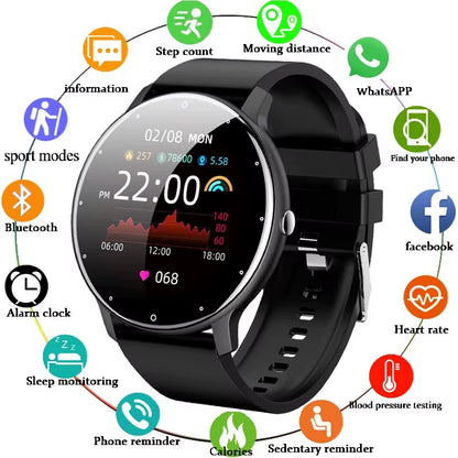 2026 Smartwatch for Men and Women - Waterproof Fitness Tracker with Heart Rate Monitor, Ideal Gift for Android and iOS Users