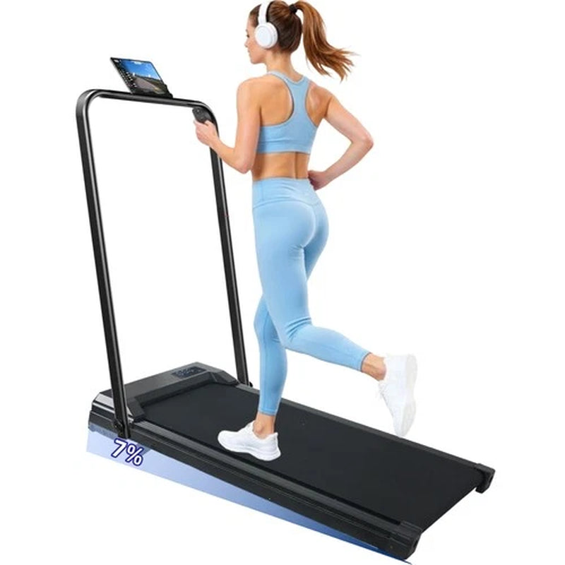 Under Desk Treadmill Walking Pad with Holder - 8KM/H Running Machine