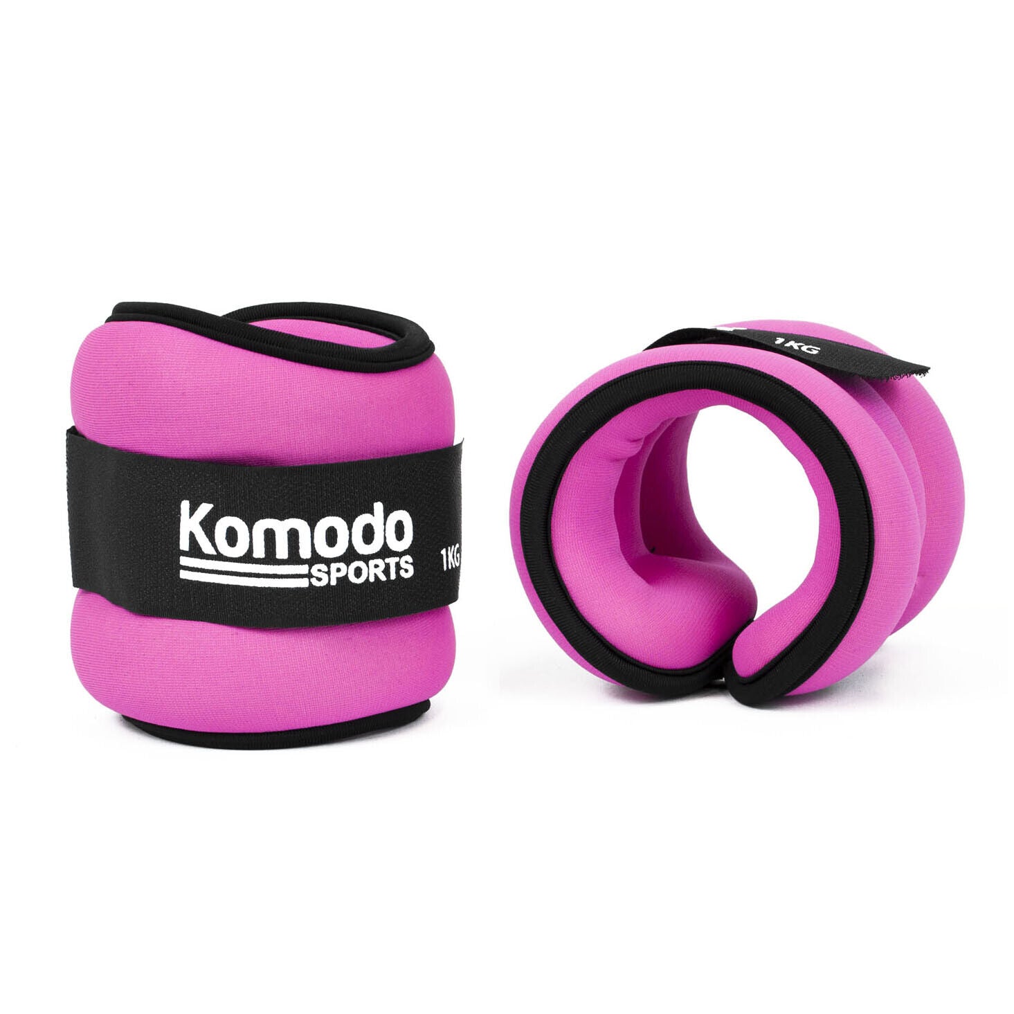 Pink Neoprene Ankle and Wrist Weights for Running and Fitness Training