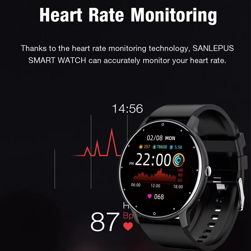 2026 Smartwatch for Men and Women - Waterproof Fitness Tracker with Heart Rate Monitor, Ideal Gift for Android and iOS Users