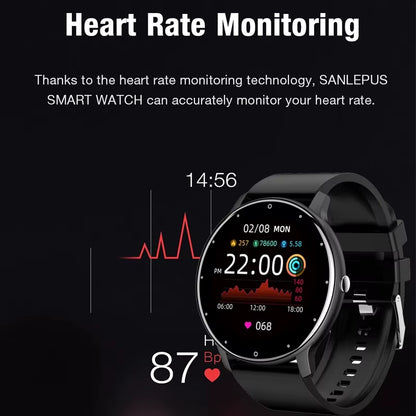 2026 Smartwatch for Men and Women - Waterproof Fitness Tracker with Heart Rate Monitor, Ideal Gift for Android and iOS Users