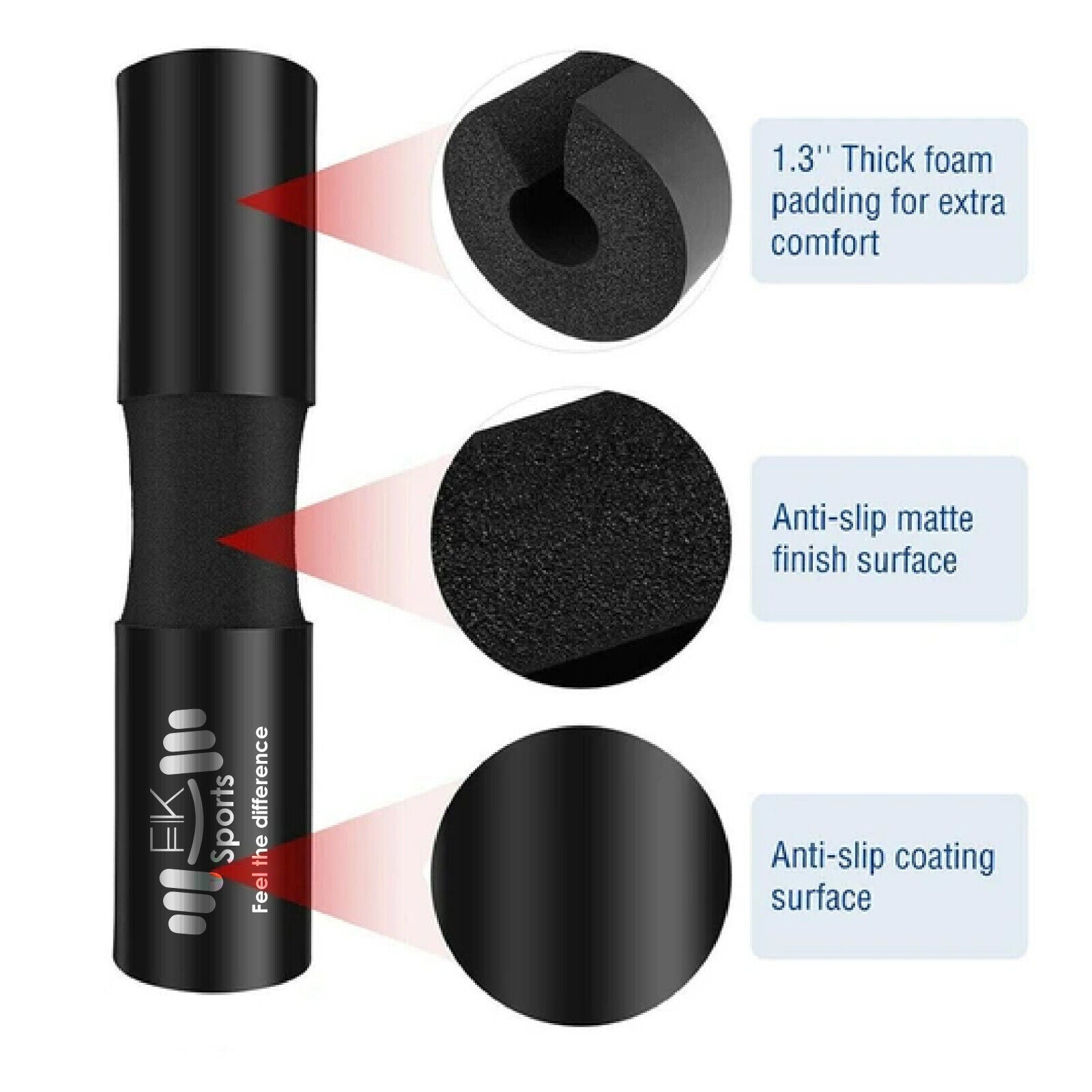 Barbell Pad for Weightlifting - Foam Padding for Squat Bar Neck and Shoulder Protection