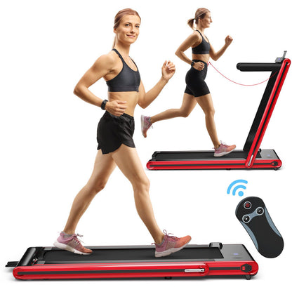 2-in-1 Under-Desk Folding Treadmill with Dual LED Display