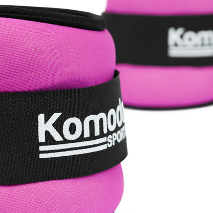 Pink Neoprene Ankle and Wrist Weights for Running and Fitness Training