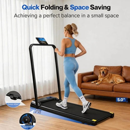Under Desk Treadmill Walking Pad with Holder - 8KM/H Running Machine