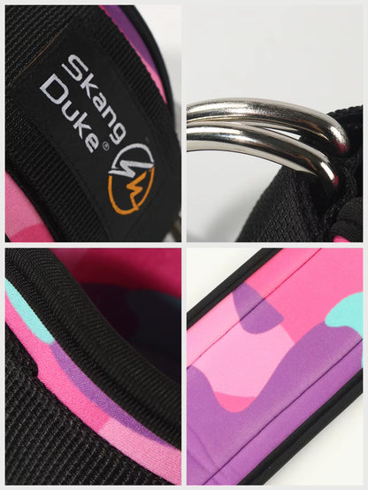 1Pc Adjustable D-Ring Ankle Straps for Cable Machines - Comfortable Ankle Cuffs for Glute & Leg Muscle Strength Training in Gym
