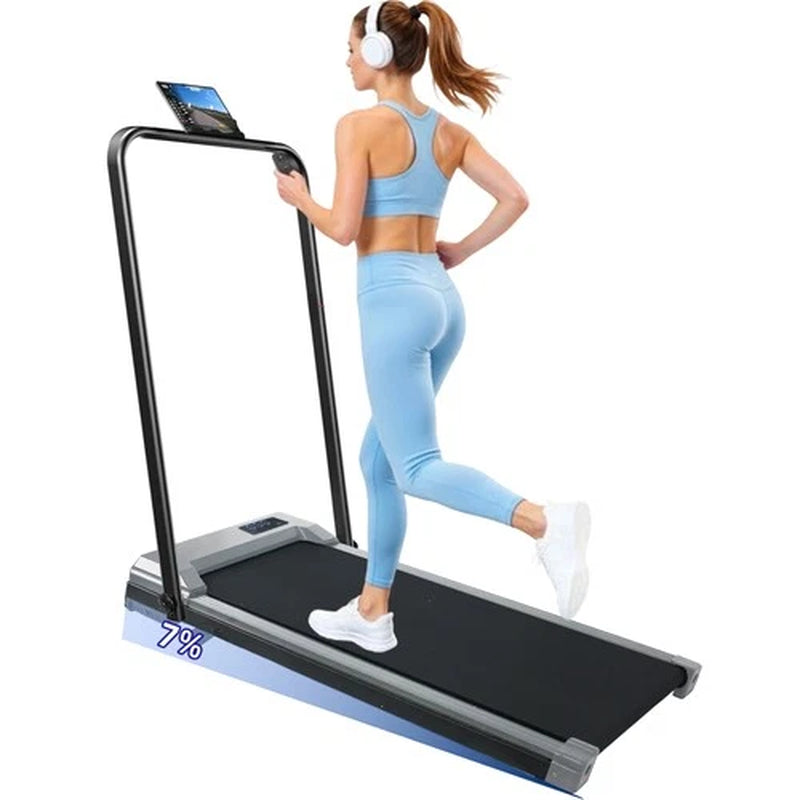 Under Desk Treadmill Walking Pad with Holder - 8KM/H Running Machine