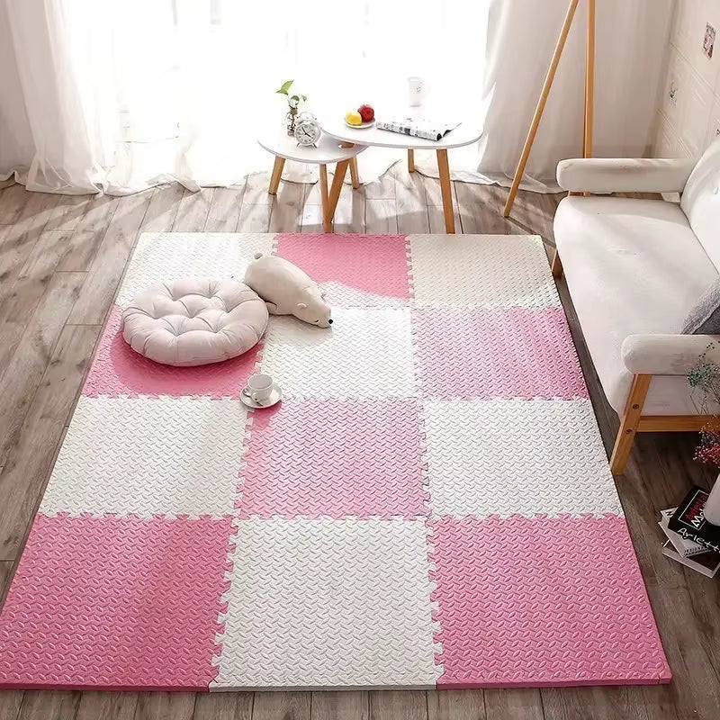 4~20Pcs Puzzle Fitness Mat, Eva Interlocking Foam Floor Tiles for Home Gym, Home Gym Equipment Mat, Non-Slip Floor Mat for Kids