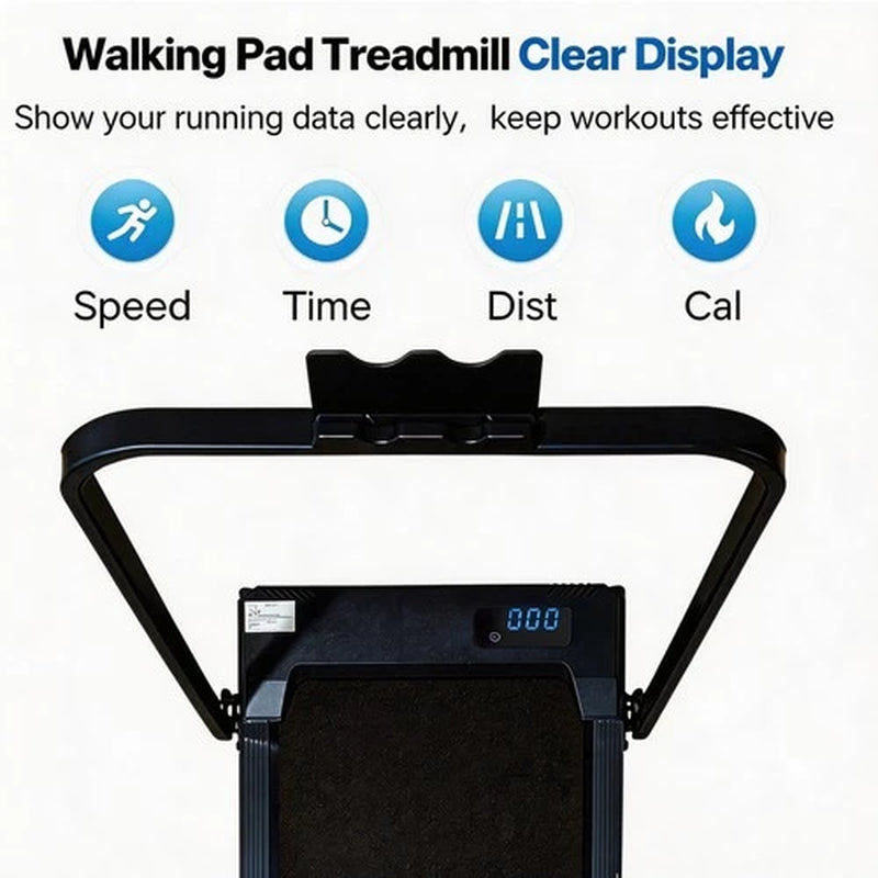Under Desk Treadmill Walking Pad with Holder - 8KM/H Running Machine