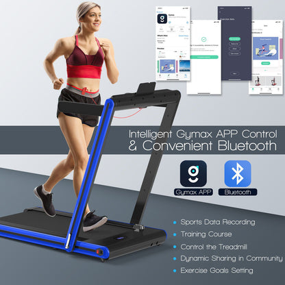 2-in-1 Under-Desk Folding Treadmill with Dual LED Display